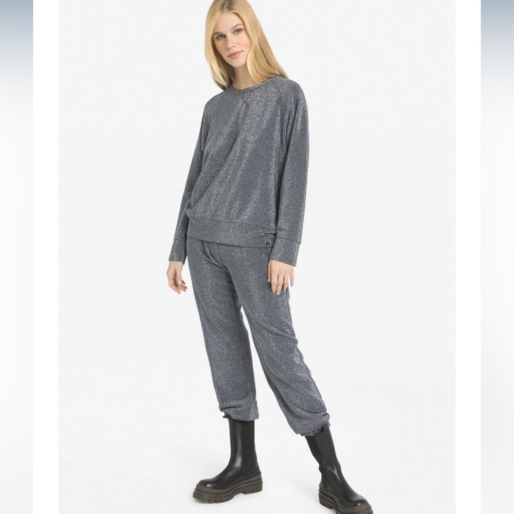 Ottod'Ame Lurex Sparkle Lounge Suit - Grey